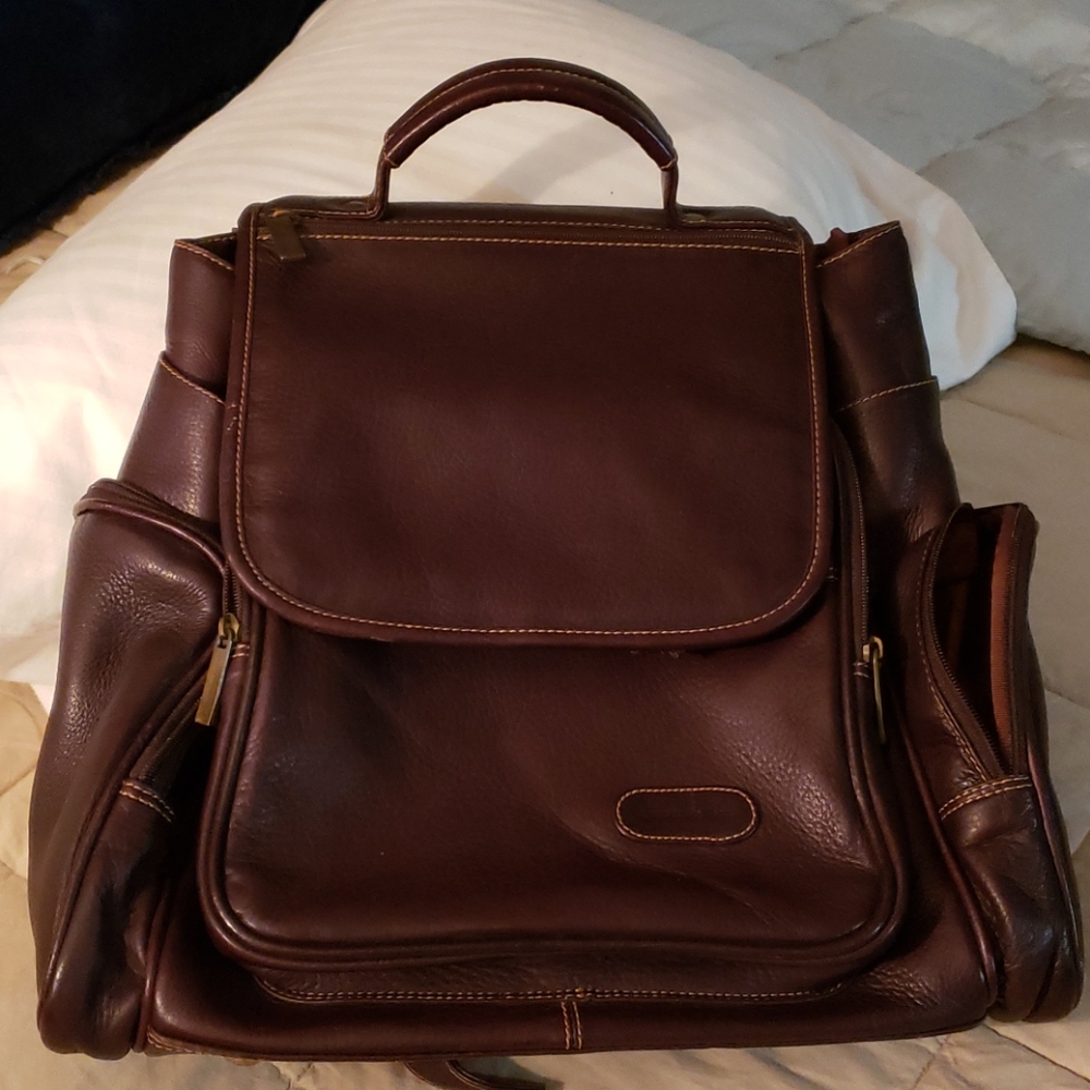 Emidio Tucci Dark Brown Leather Backpack